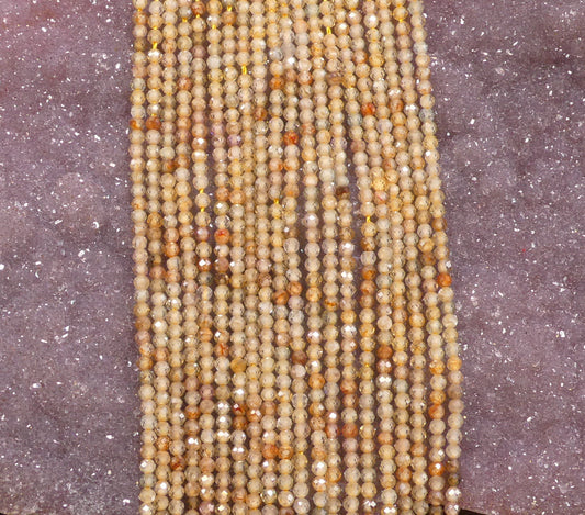 Yellow Zircon Micro Faceted Round 1.5 - 2mm